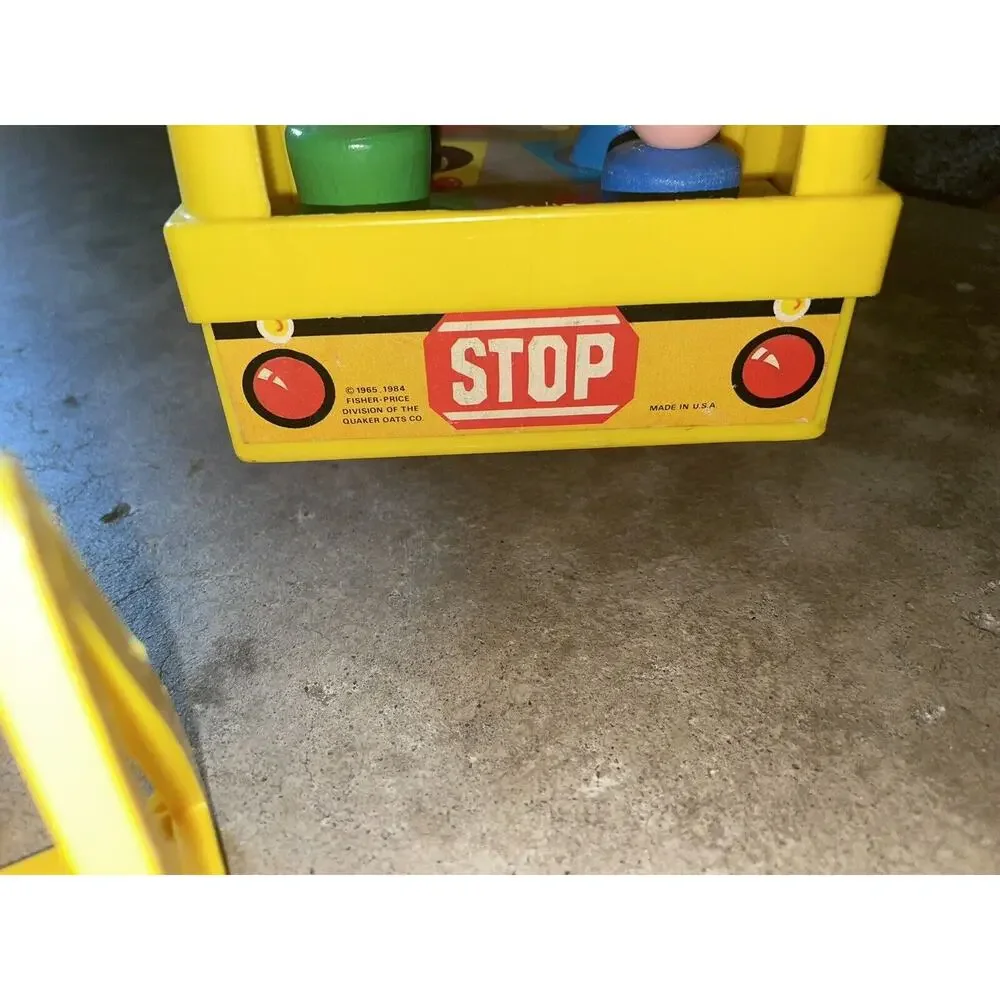 Vintage Fisher Price Little People School 923 Truck 145 Bus Huge Lot Accessories